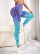 Calças Fitness Femininas Sem Costura Cintura Alta