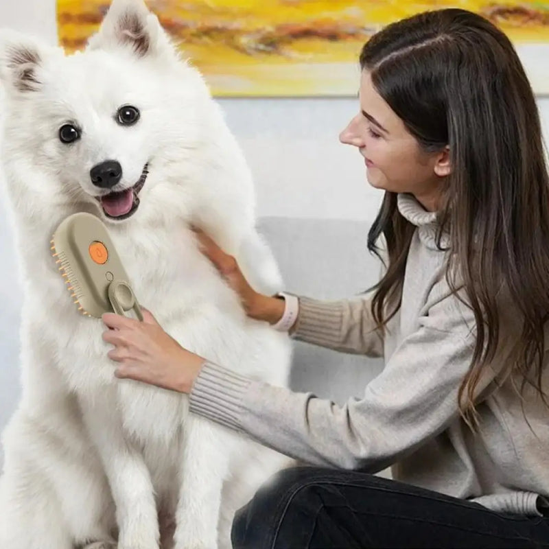 Escova Mágica a Vapor 3 em 1 Para Pet