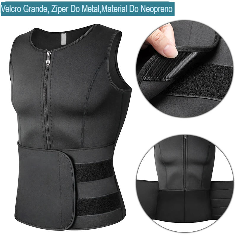 Colete Sauna Cinto Duplo Suor Abdômen Shapewear