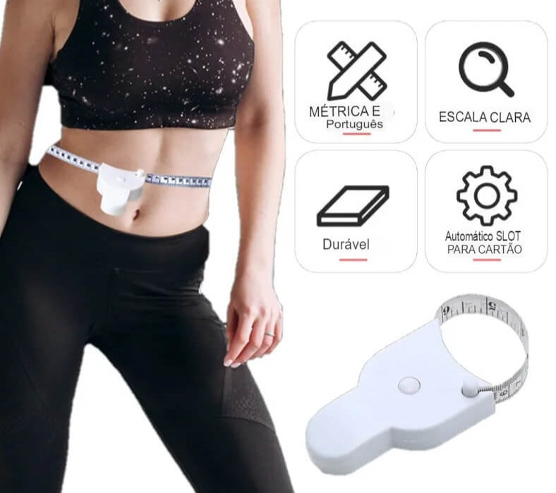 Fita Métrica Telescópica Automática Fitness,