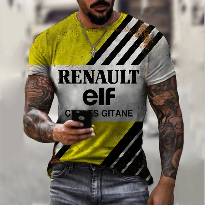 Camisa Masculina Vintage de Manga Curta