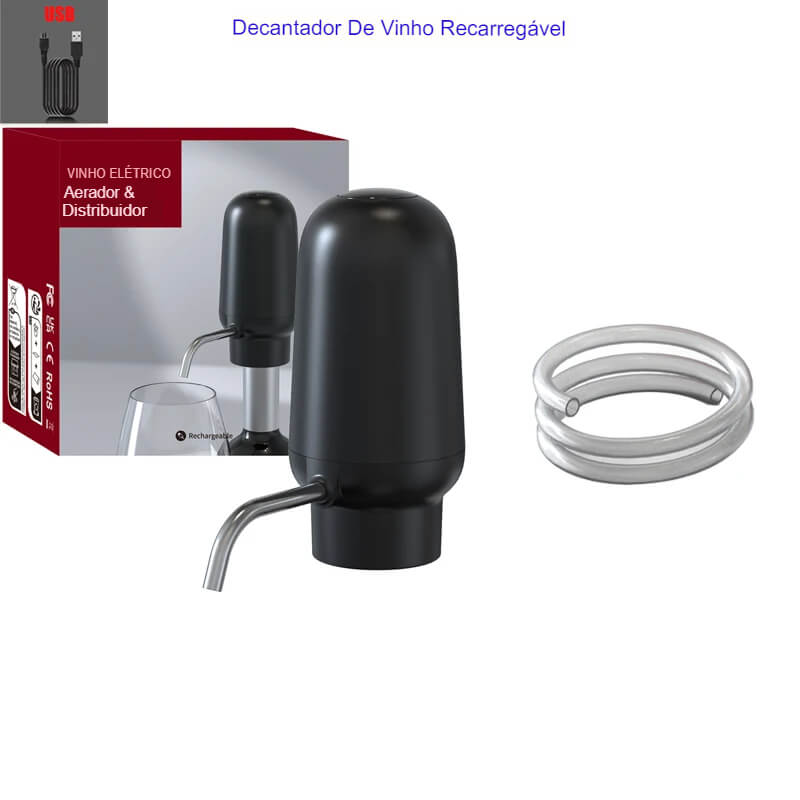 Dispensador de Vinho Elétrico Inteligentes Recarregável