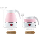 Chaleira Portátil Elétrica e Dobrável Para Viagem, 600ml