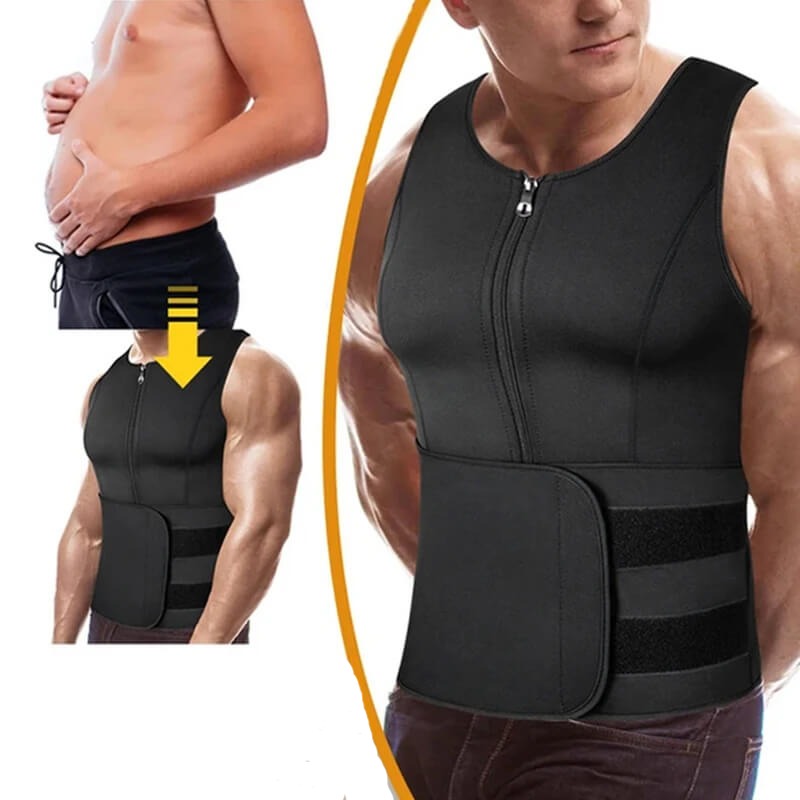 Colete Sauna Cinto Duplo Suor Abdômen Shapewear
