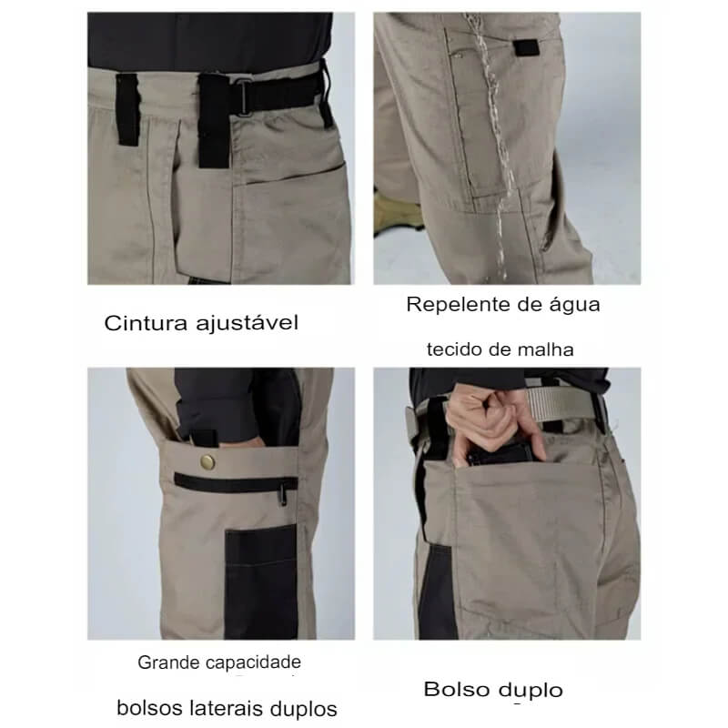 Calça Tática Masculina, Resistente ao Desgaste