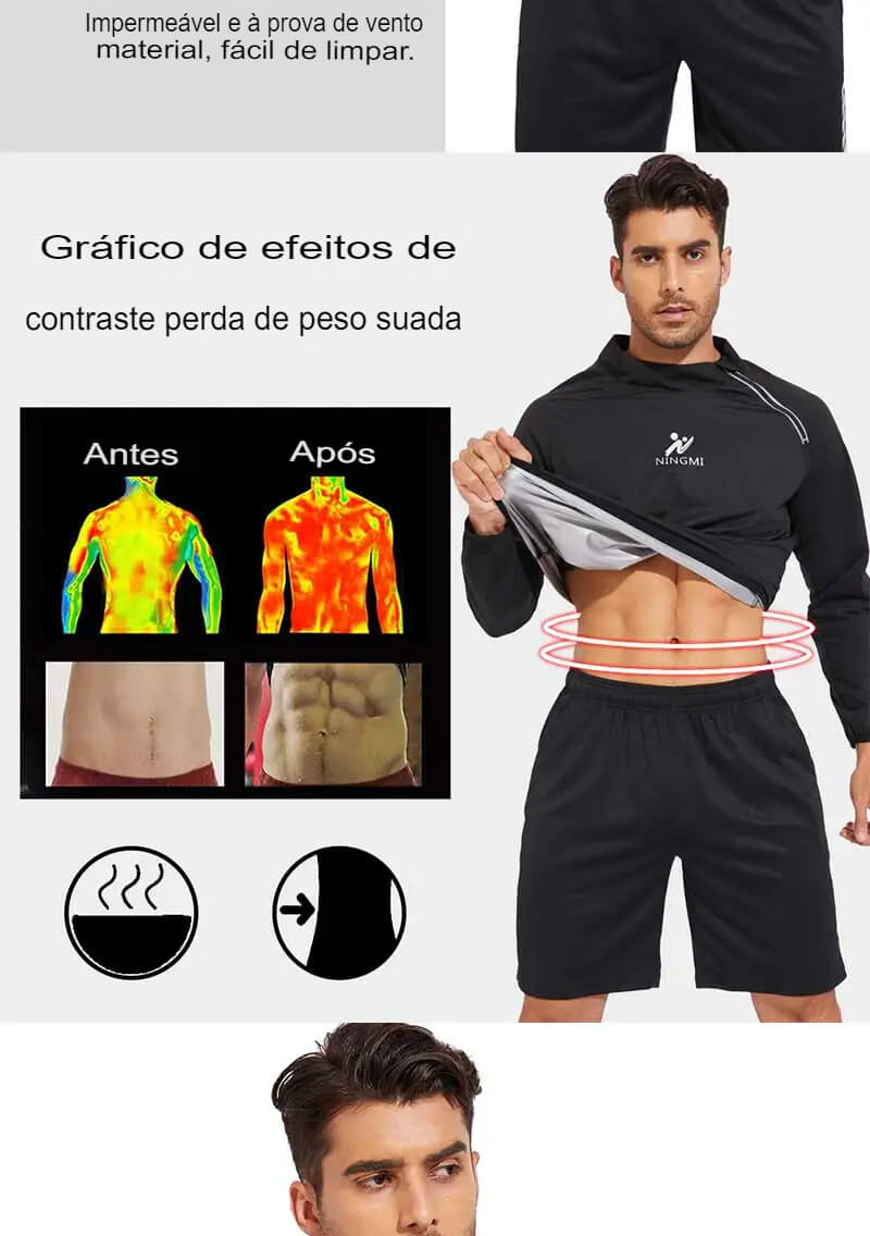 Jaqueta Sauna Para Homens, Perda de Peso Shaper
