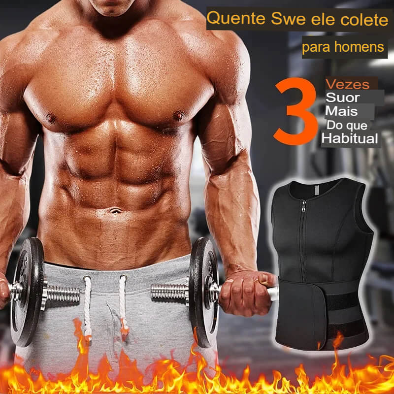 Colete Sauna Cinto Duplo Suor Abdômen Shapewear