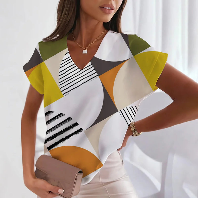 Blusa Feminina Vintage Vasual Moda V