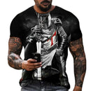 Camisa Masculina Impresso 3d Guerreiro, Manga Curta