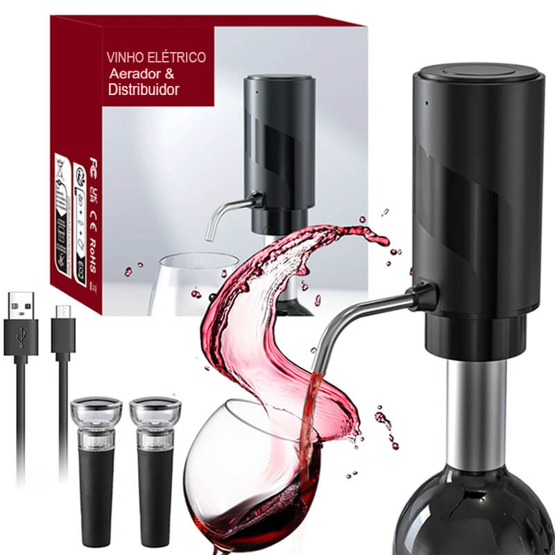 Dispensador de Vinho Elétrico Inteligentes Recarregável