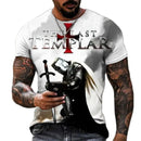 Camisa Masculina Impresso 3d Guerreiro, Manga Curta