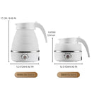 Chaleira Portátil Elétrica e Dobrável Para Viagem, 600ml