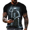 Camisa Masculina Impresso 3d Guerreiro, Manga Curta