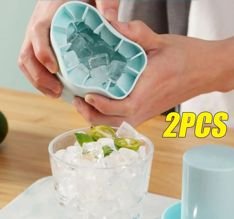 Bandeja Redonda de Silicone Para Cubo de Gelo